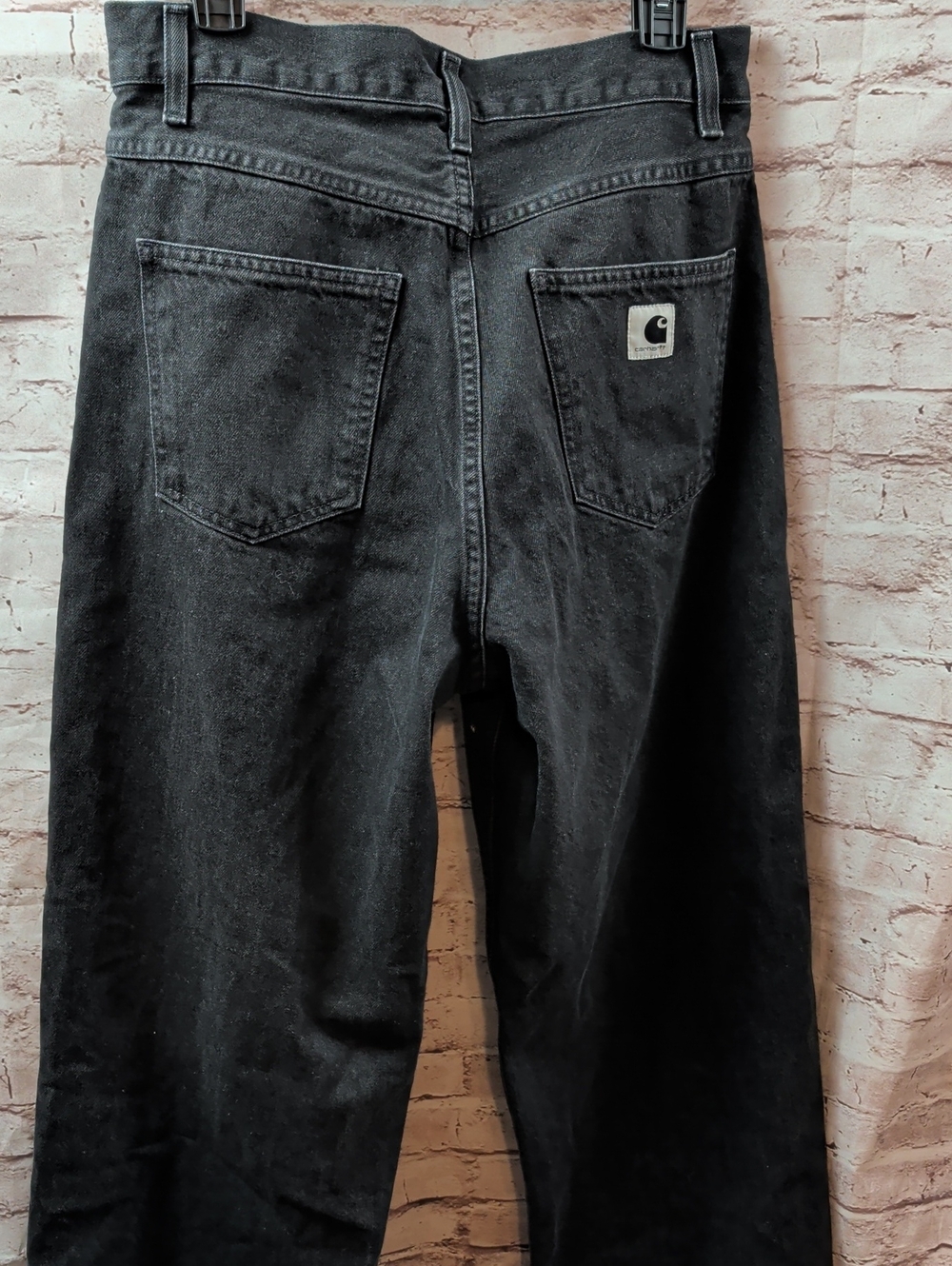 Carhartt Black Denim Jeans women's Small Loose Fit - Picture 5 of 8